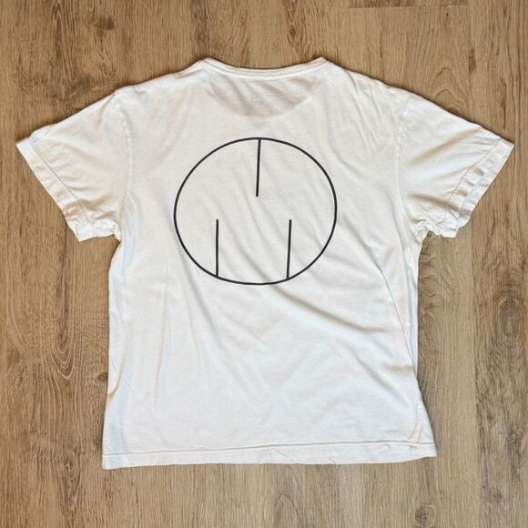 MSFTSrep Logo T-Shirt Abstract Back Graphic White Large Minimalist Tee - Picture 2 of 6